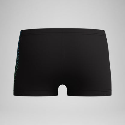 Boys Plastisol Placement Aquashorts Black/Green - Speedo
