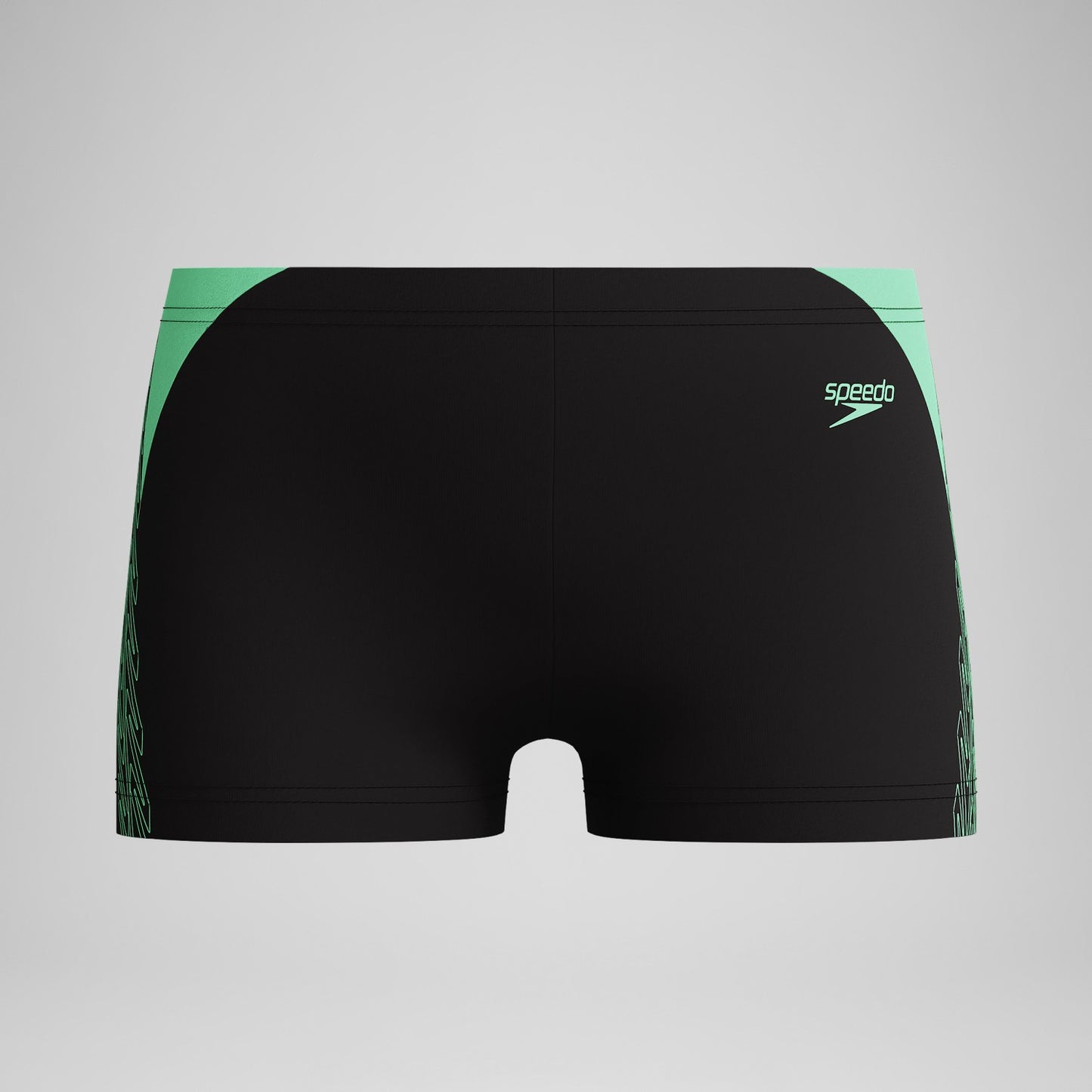 Boys Hyperboom Splice Aquashorts Black/Green - Speedo