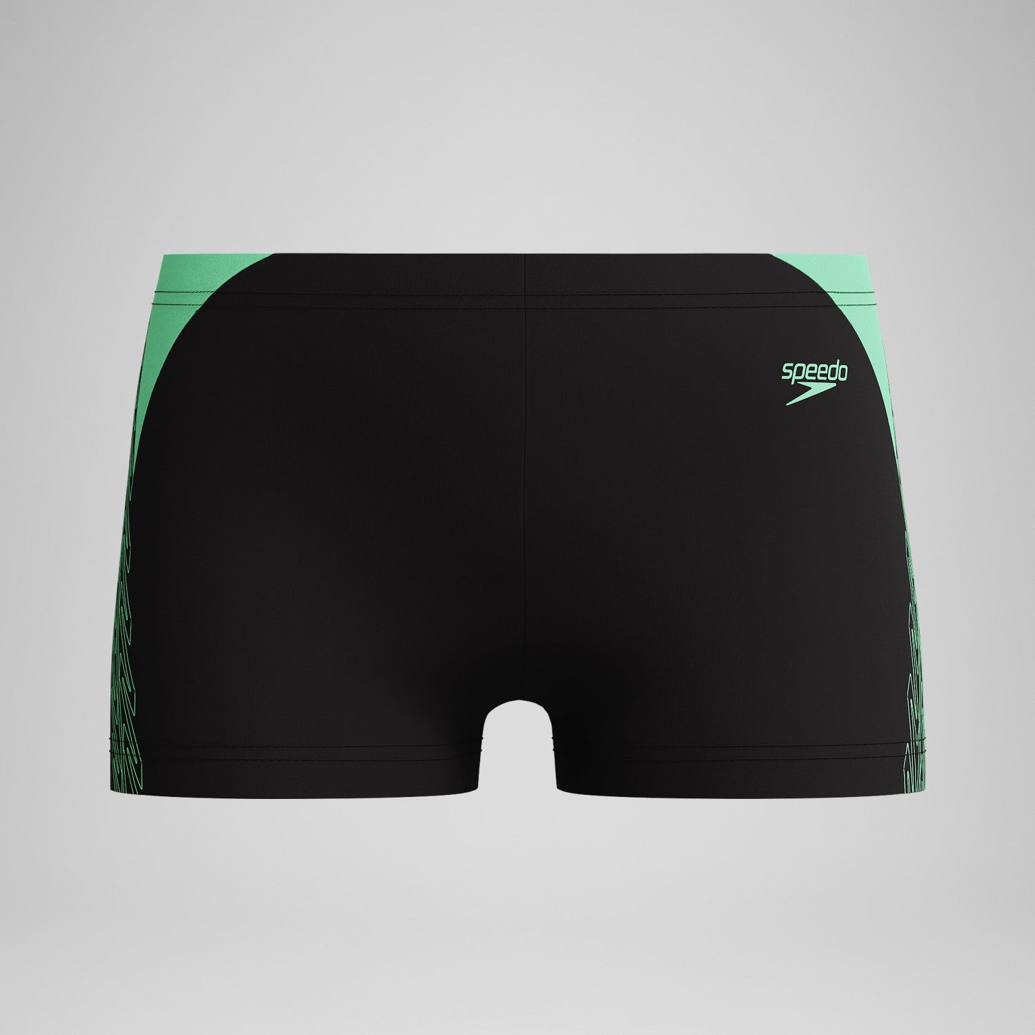 Boys Hyperboom Splice Aquashorts Black/Green - Speedo