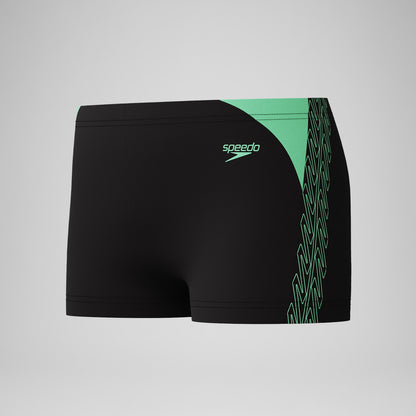 Boys Hyperboom Splice Aquashorts Black/Green - Speedo