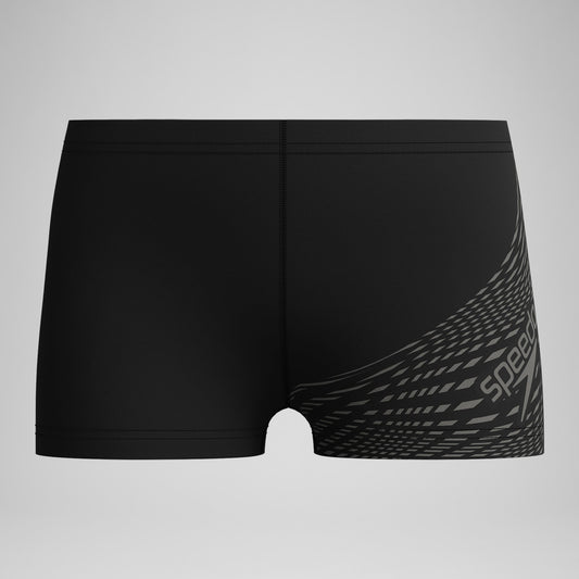 Boys' Medley Logo Aquashorts Black/Grey - Speedo