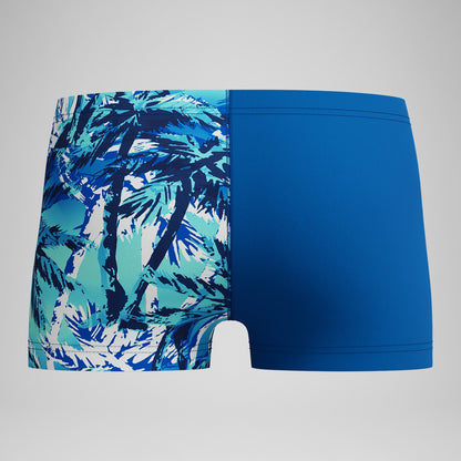 Boys' Printed V-Cut Aquashorts Blue - Speedo