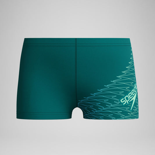 Boys Medley Logo Aquashorts Green - Speedo