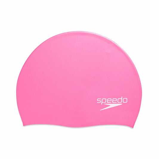 Adult Elastomeric Solid Silicone Cap Pink - Speedo
