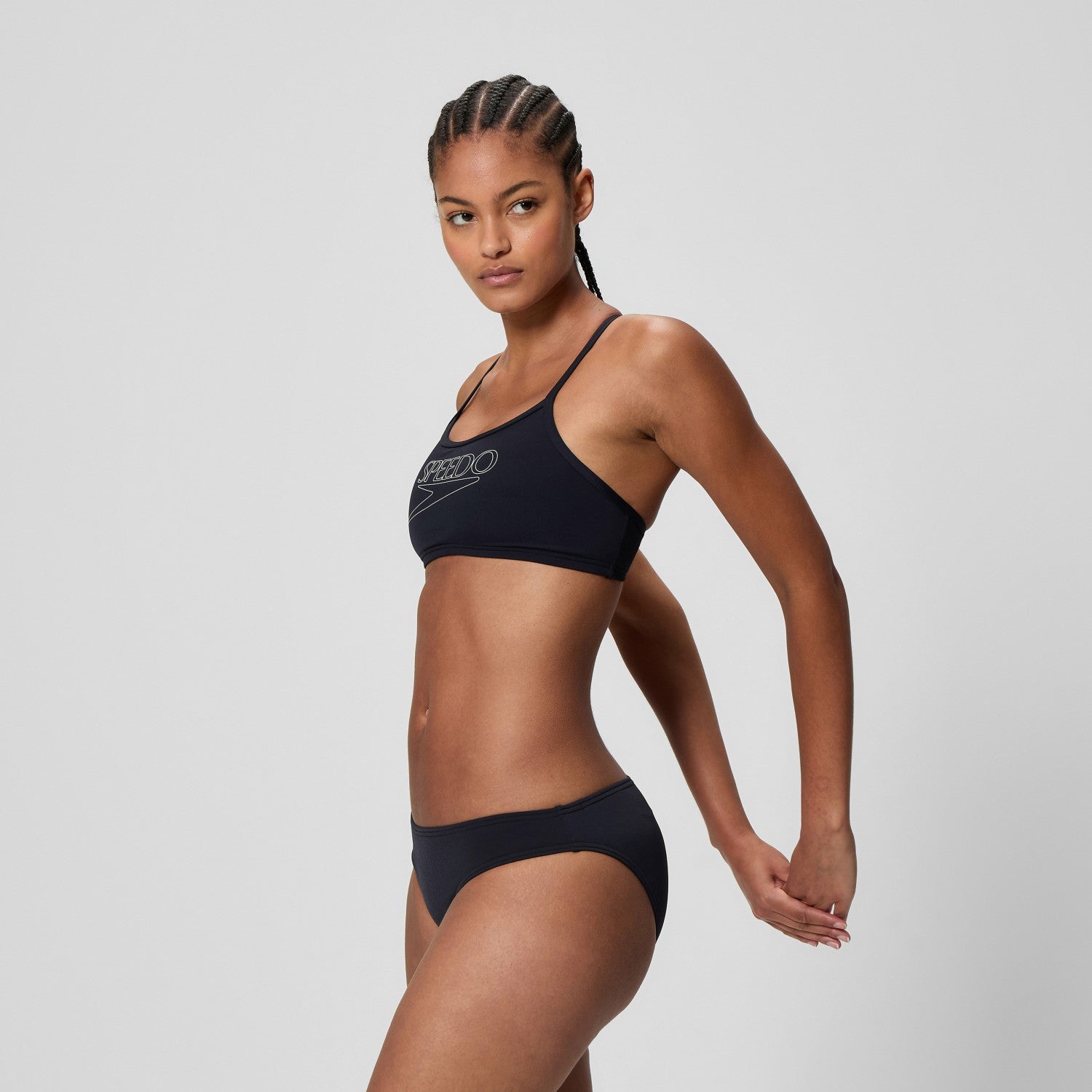 Endurance+ Logo Thinstrap Bikini Set Black - Speedo
