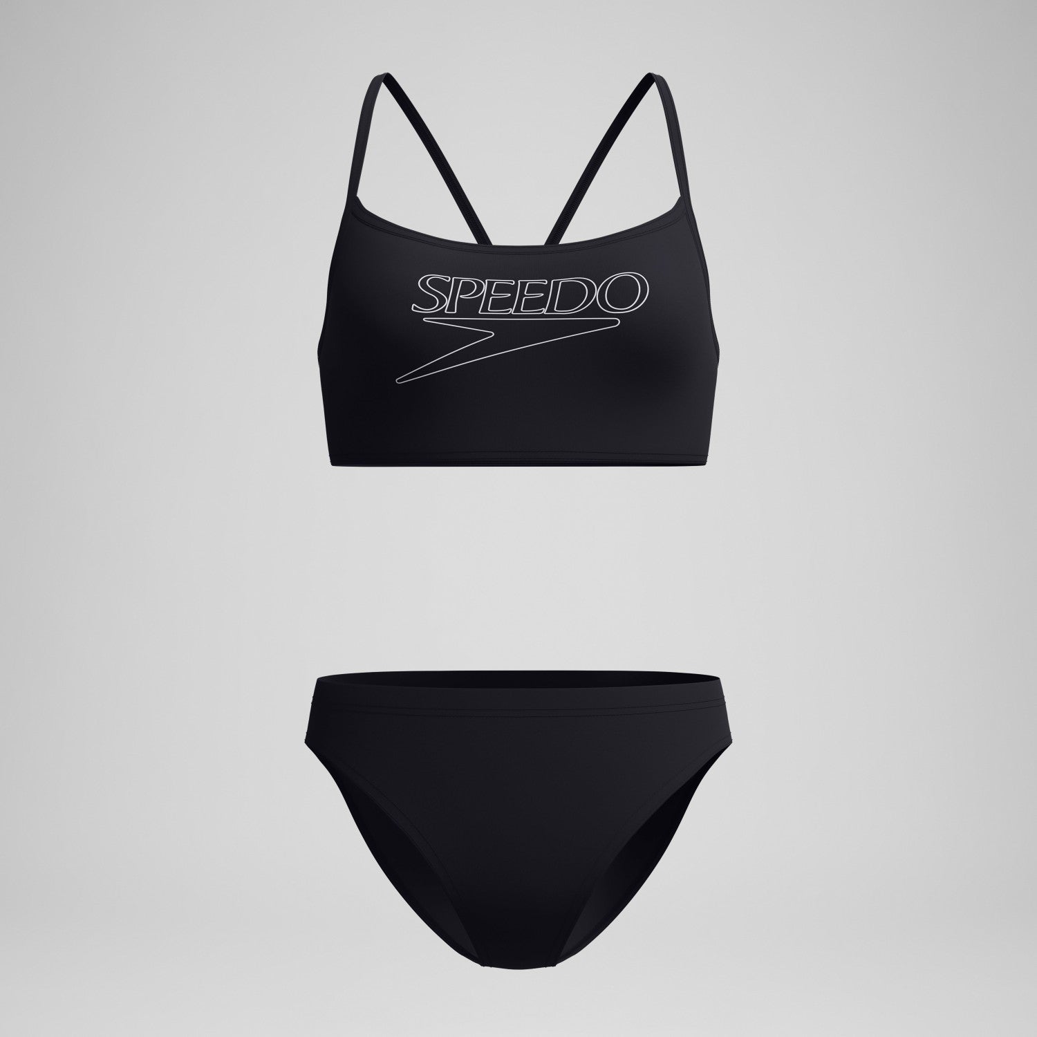 Endurance+ Logo Thinstrap Bikini Set Black - Speedo