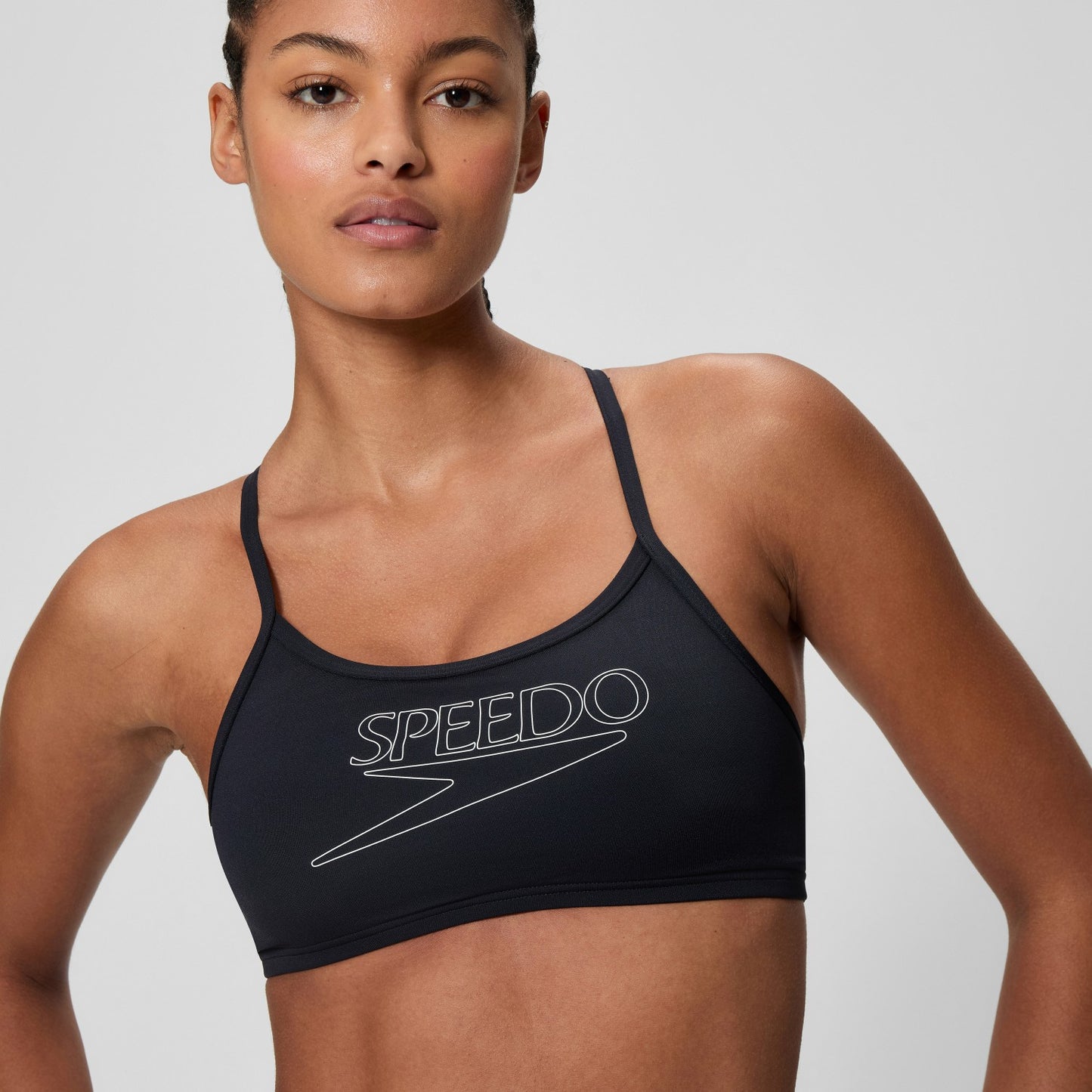 Endurance+ Logo Thinstrap Bikini Set Black - Speedo