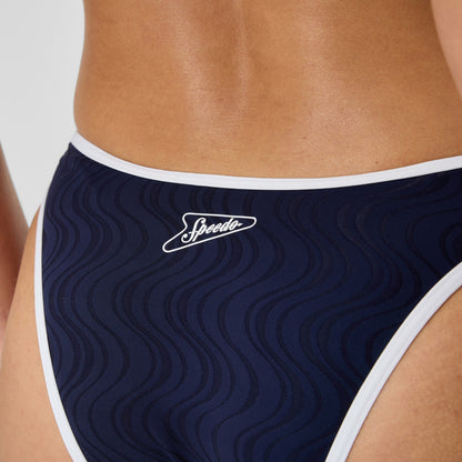 Jetstream Texture Scoop Bikini Bottom Navy/White - Speedo