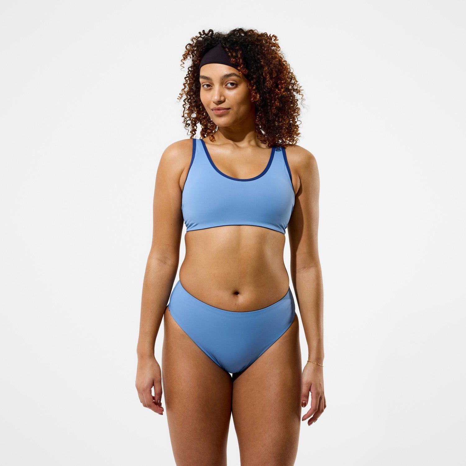 Sculpture Boom Back Bikini Top Grey/Blue - Speedo