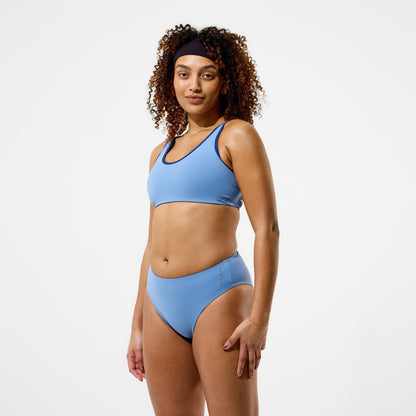 Sculpture Boom Back Bikini Top Grey/Blue - Speedo