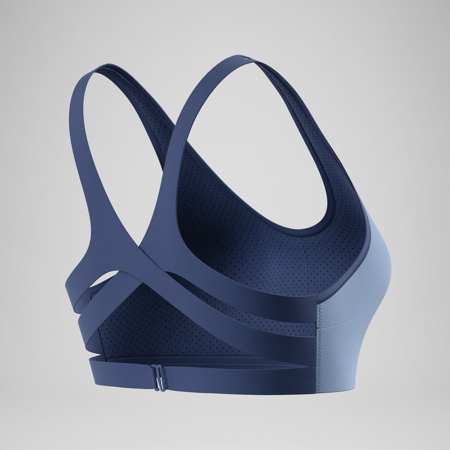 Sculpture Boom Back Bikini Top Grey/Blue - Speedo