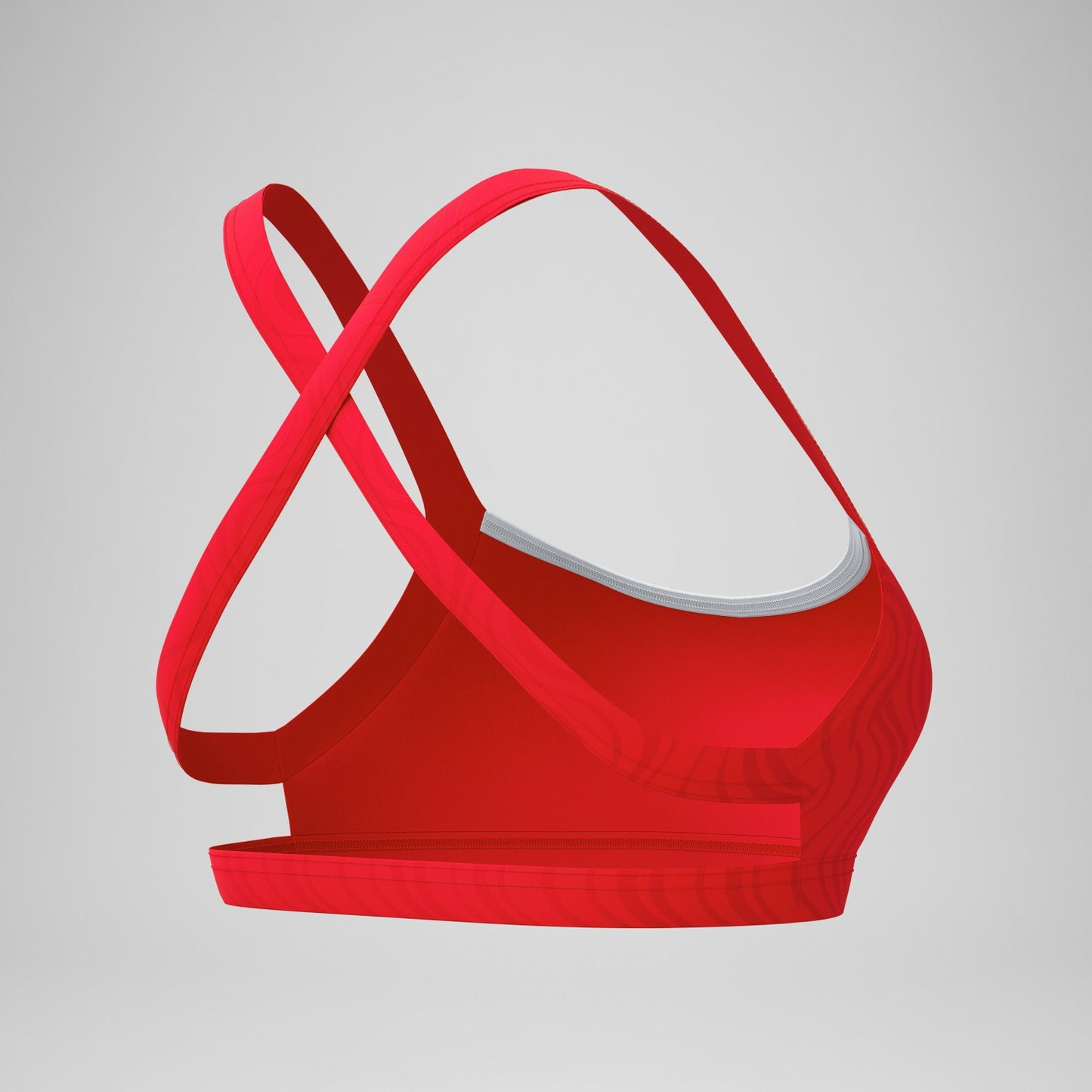 Jetstream Textured Crossback Bikini Top Red/White - Speedo