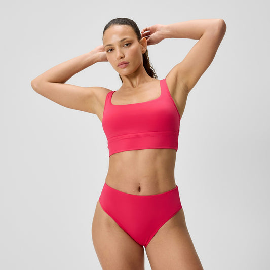 Solid Square Neck Bikini Top Ruby - Speedo