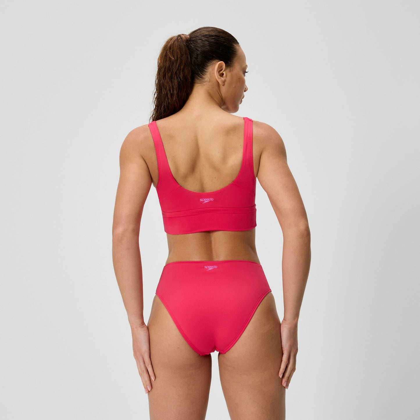 Solid Square Neck Bikini Top Ruby - Speedo