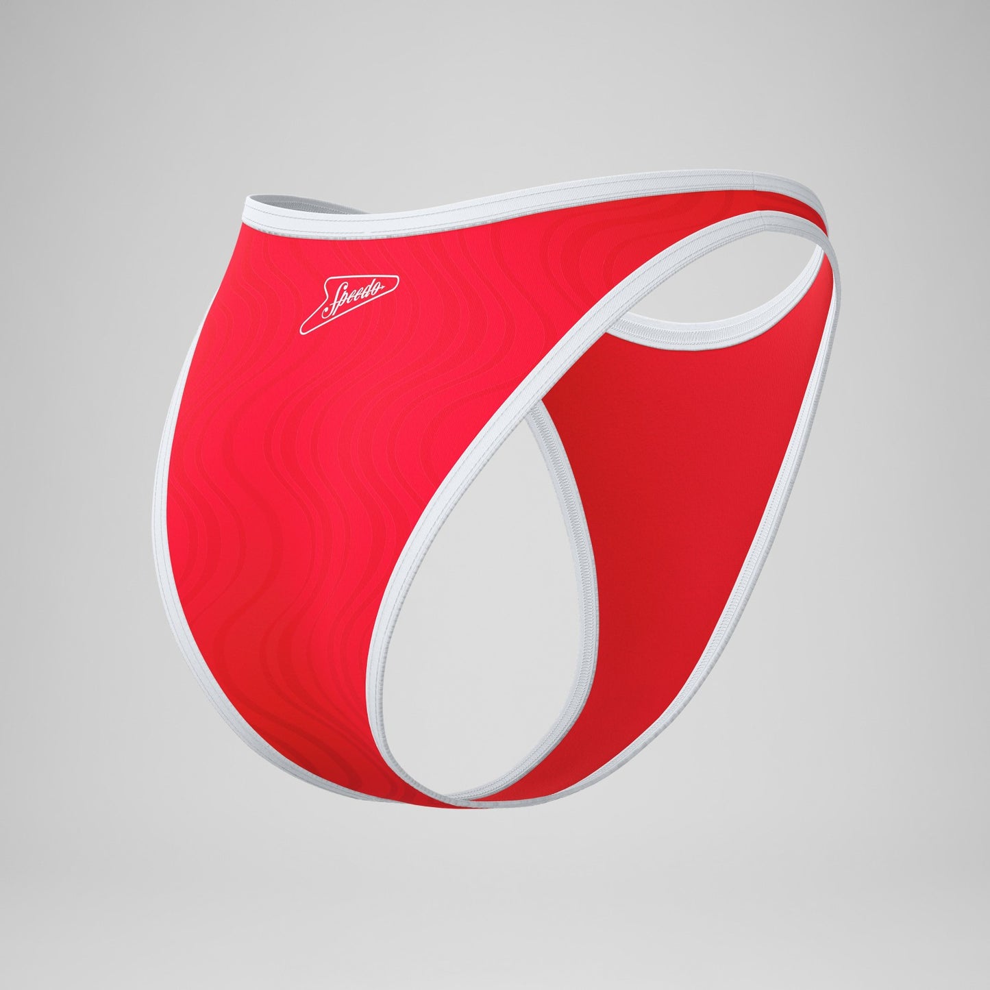 Jetstream Texture Scoop Bikini Bottom Red/White - Speedo