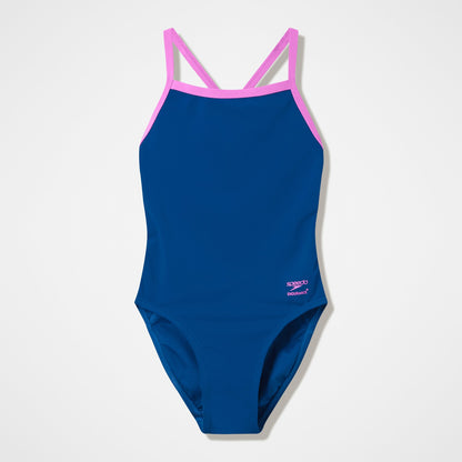Club Training Turnback Swimsuit Blue/Pink - Speedo