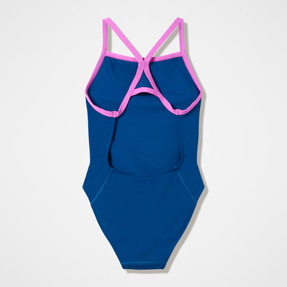 Club Training Turnback Swimsuit Blue/Pink - Speedo