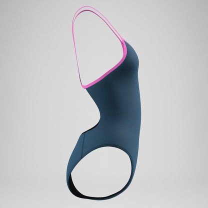 Club Training Turnback Swimsuit Blue/Pink - Speedo