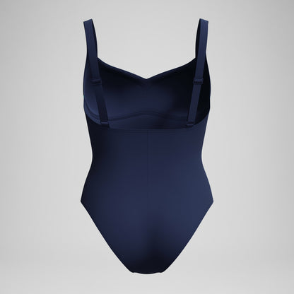 Shaping Printed LunaElustre Swimsuit Navy /Green - Speedo