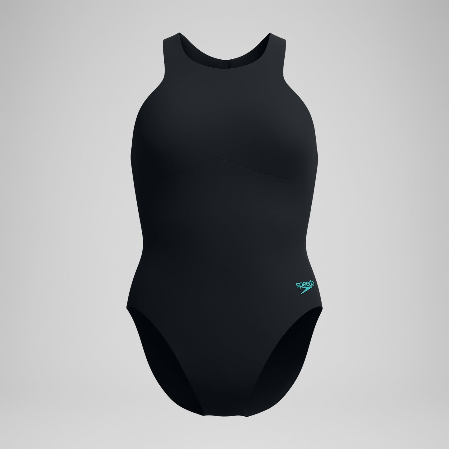 Racer Zip Swimsuit with Swim Bra Black - Speedo