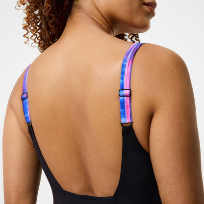 Contour Eclipse Printed Swimsuit Black/Pink - Speedo