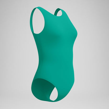 Solid High Neck Swimsuit Teal - Speedo
