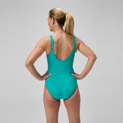 Shaping Cross Knot Swimsuit Turquoise - Speedo