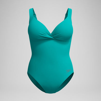 Shaping Cross Knot Swimsuit Turquoise - Speedo
