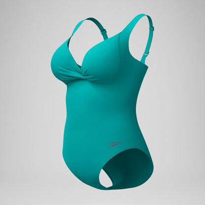 Shaping Cross Knot Swimsuit Turquoise - Speedo