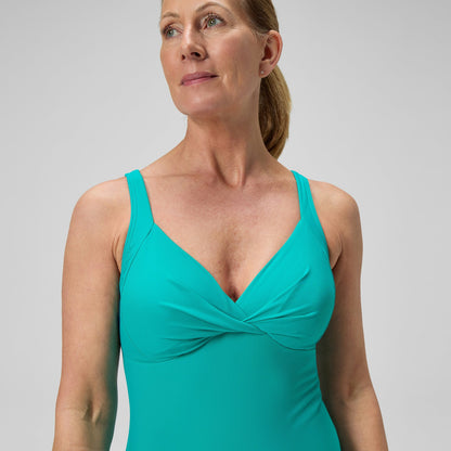 Shaping Cross Knot Swimsuit Turquoise - Speedo