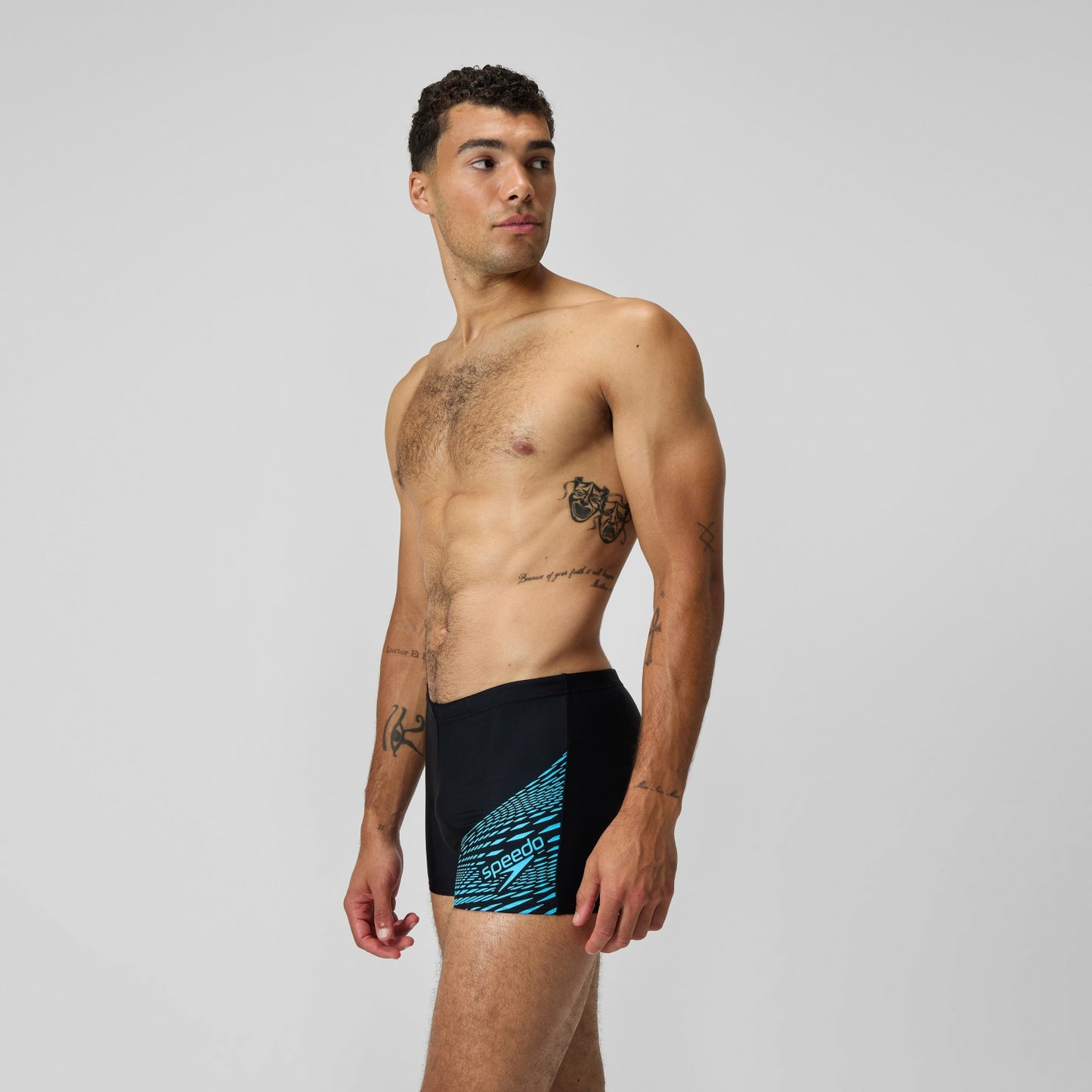 Medley Logo Aquashorts Black/Blue - Speedo