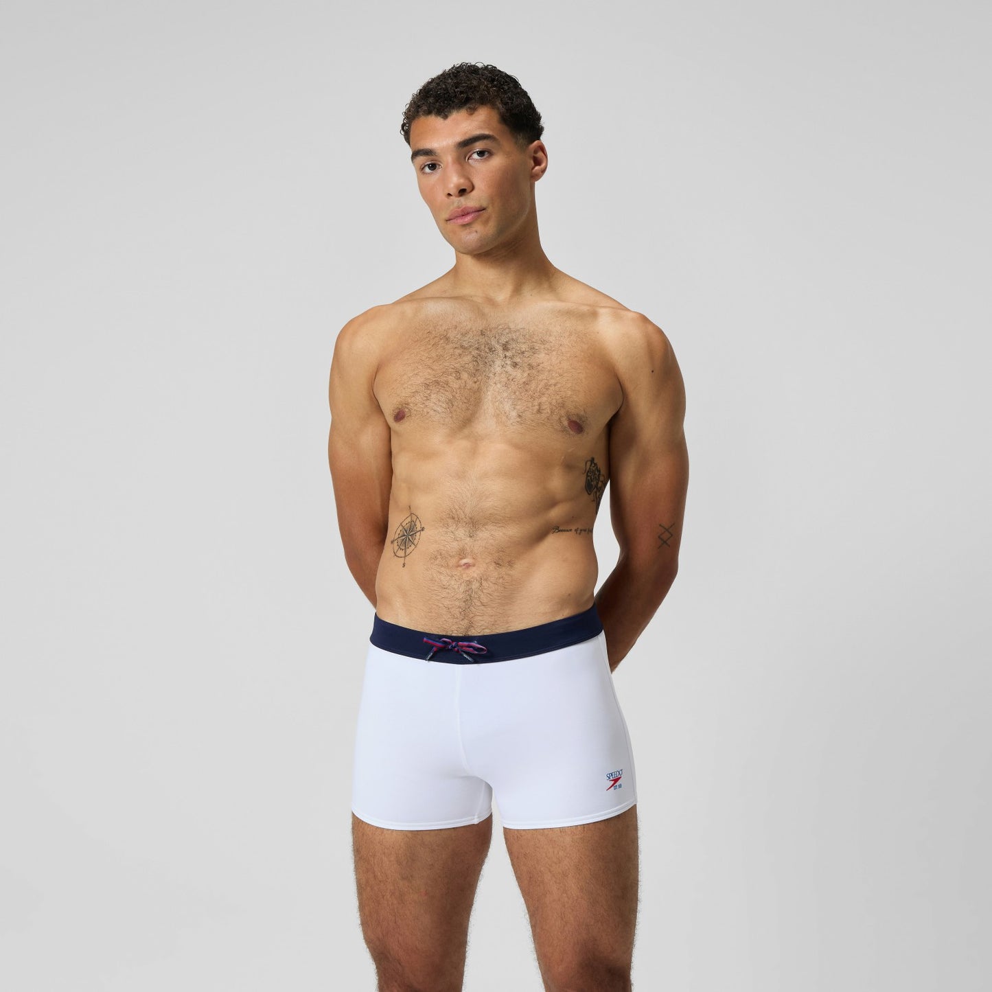 Jetstream Solid Aquashorts White/Navy - Speedo