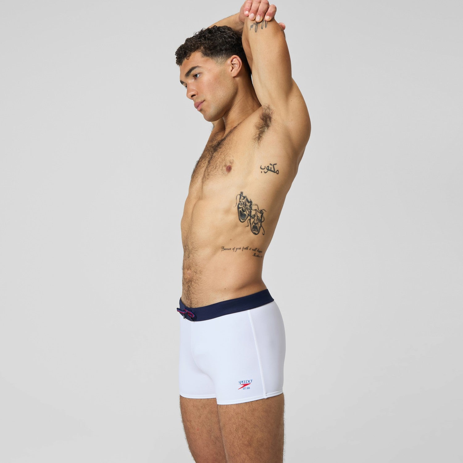 Jetstream Solid Aquashorts White/Navy - Speedo