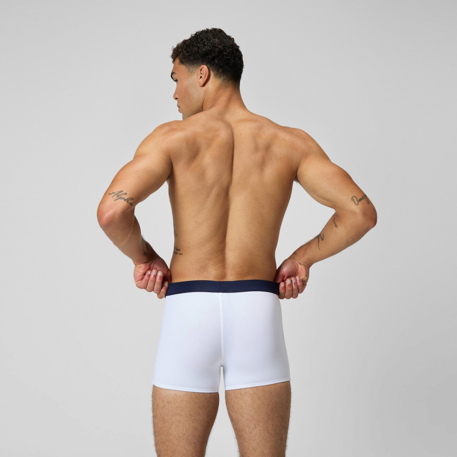 Jetstream Solid Aquashorts White/Navy - Speedo