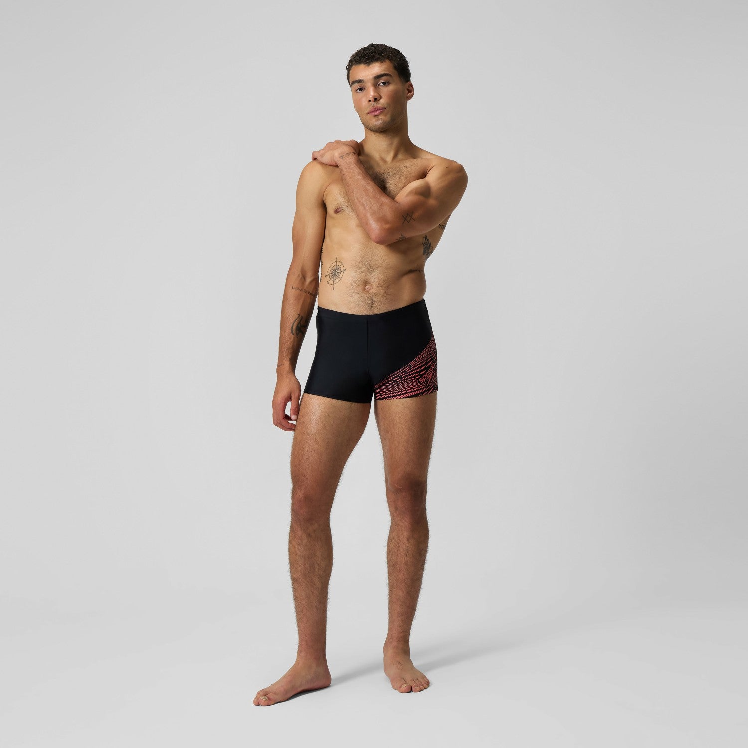 Medley Logo Aquashorts Black/Coral - Speedo