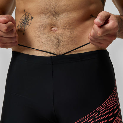 Medley Logo Aquashorts Black/Coral - Speedo
