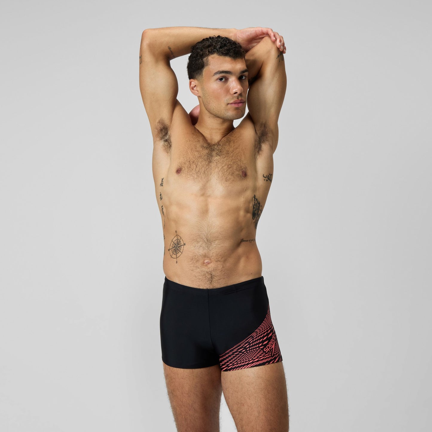 Medley Logo Aquashorts Black/Coral - Speedo
