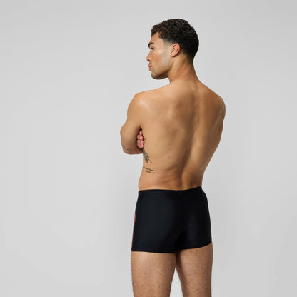 Medley Logo Aquashorts Black/Coral - Speedo