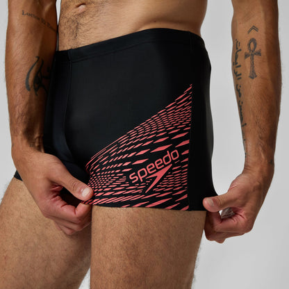 Medley Logo Aquashorts Black/Coral - Speedo