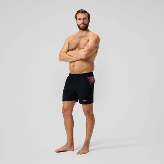 Xpress Lite Panel Swim Shorts Black/Pink - Speedo