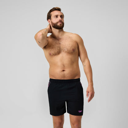Xpress Lite Panel Swim Shorts Black/Pink - Speedo