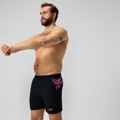 Xpress Lite Panel Swim Shorts Black/Pink - Speedo