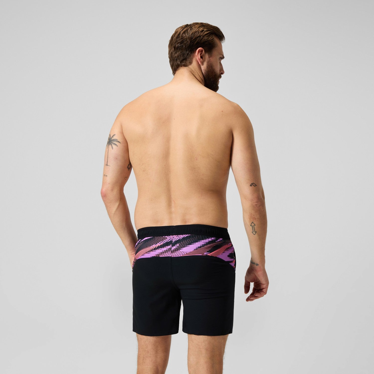 Xpress Lite Panel Swim Shorts Black/Pink - Speedo