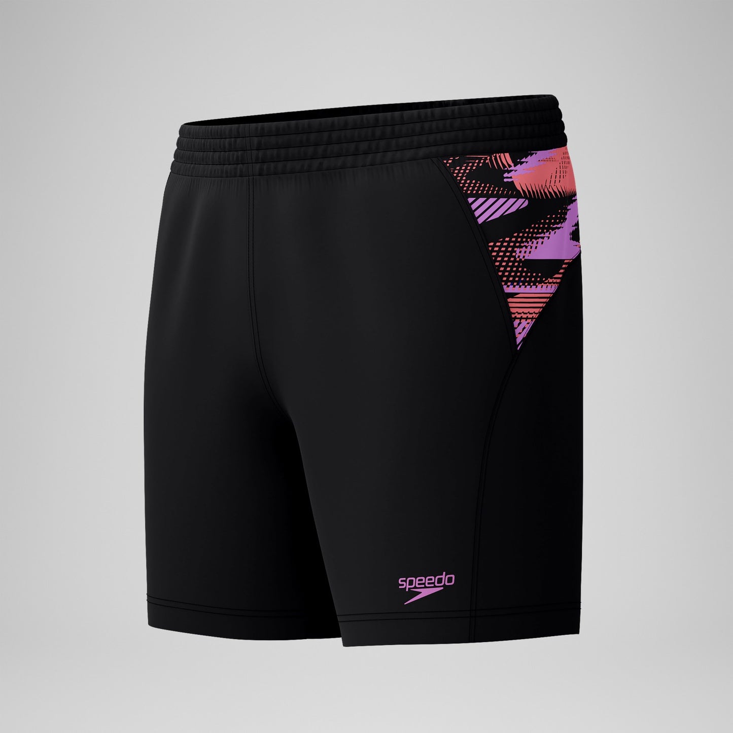 Xpress Lite Panel Swim Shorts Black/Pink - Speedo