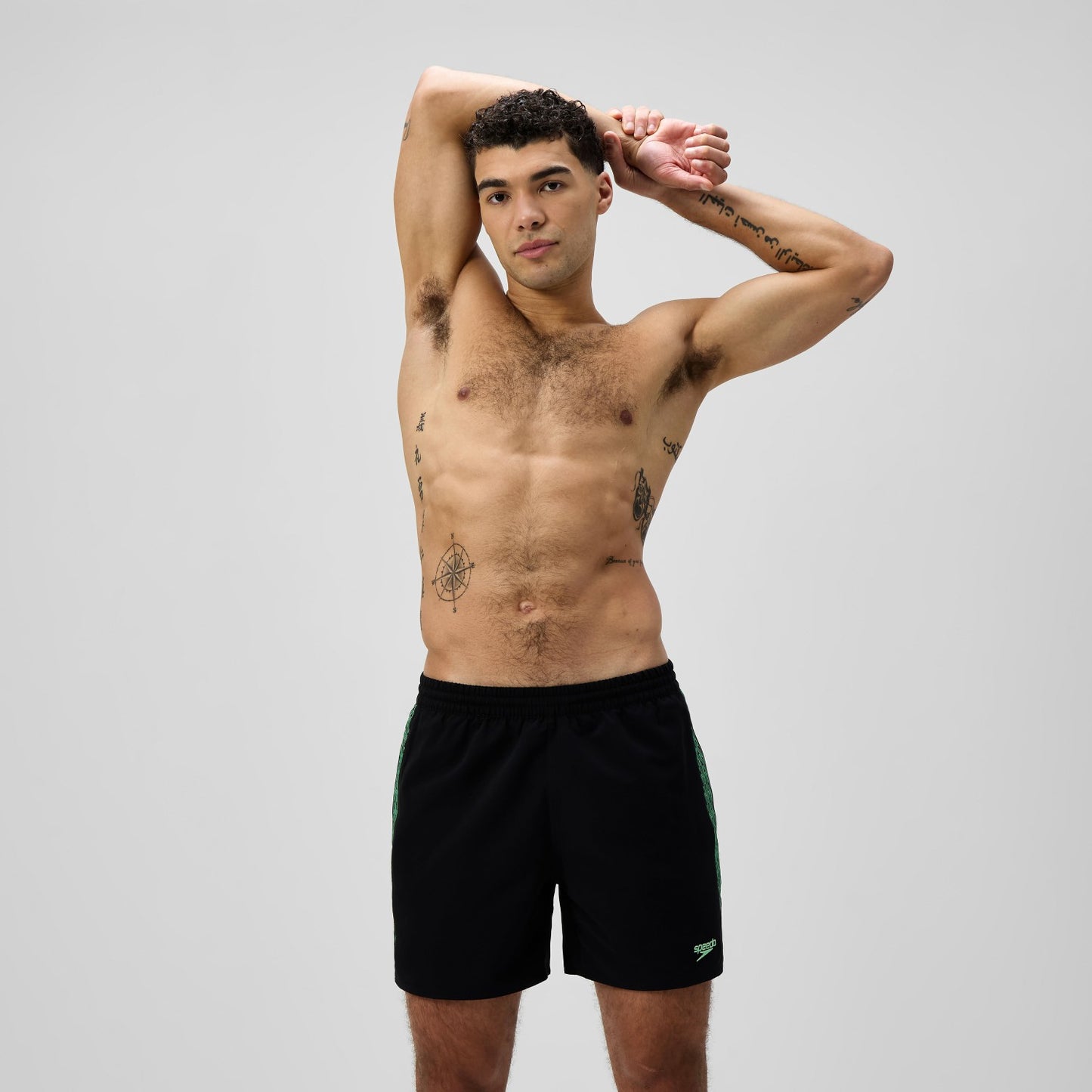 Hyperboom Splice Swim Shorts Black/Green - Speedo