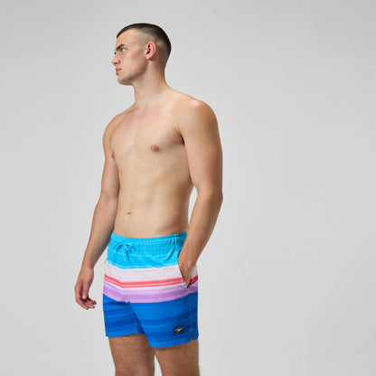 Printed Redondo Edge Swim Shorts Blue/Pink - Speedo