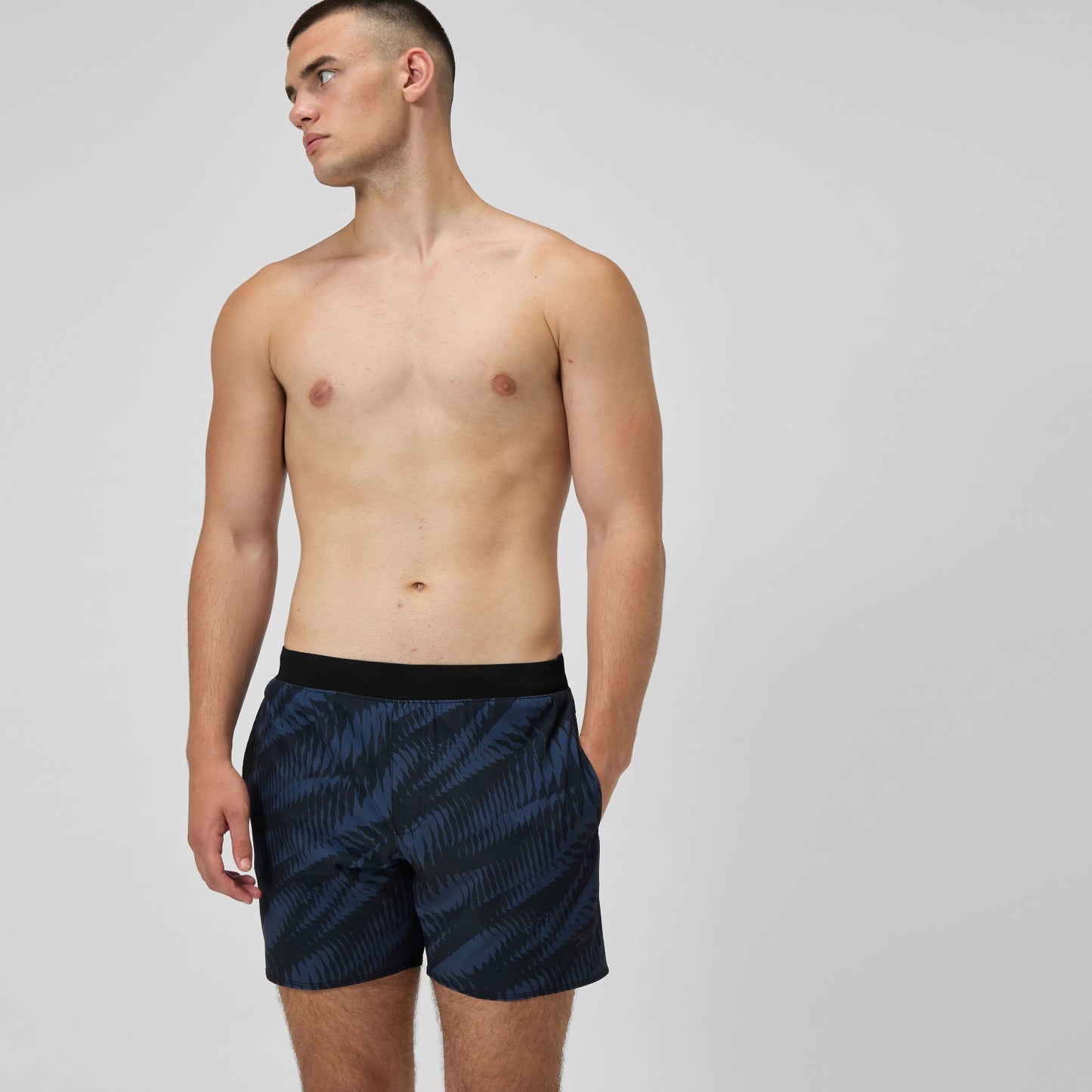 Print Volley Swim Shorts Black/Grey - Speedo