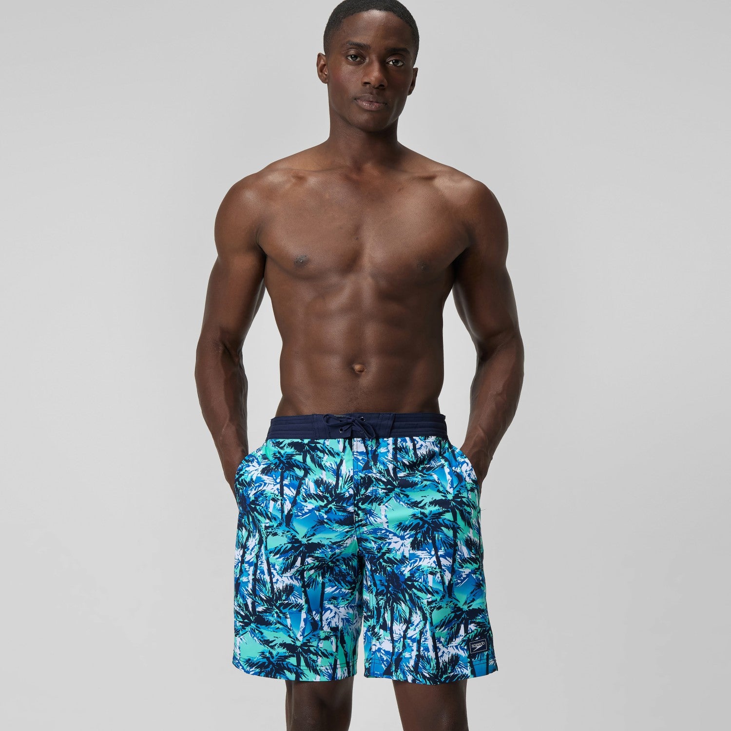 Printed Bondi Swim Shorts Blue - Speedo
