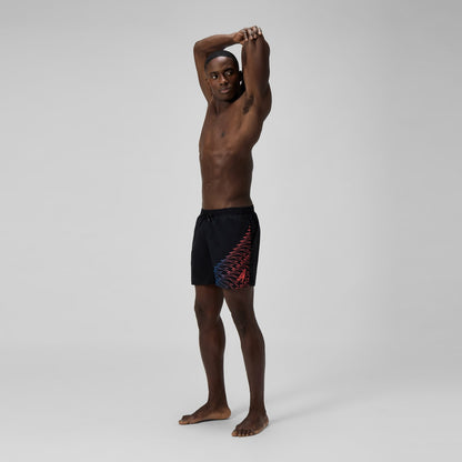 Medley Logo Swim Shorts Black/Orange - Speedo