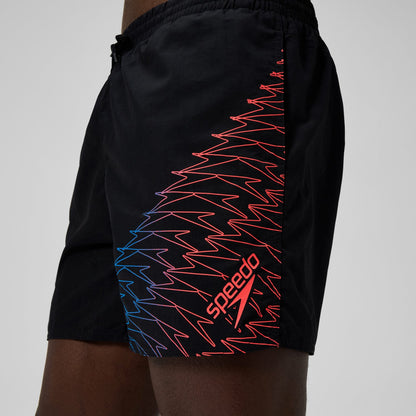 Medley Logo Swim Shorts Black/Orange - Speedo